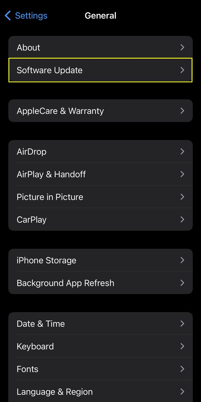 protect iPhone software update